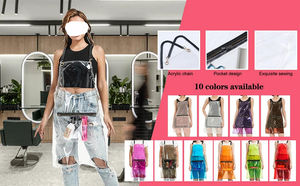 ผ้ากันเปื้อน TPU ใส ยี่ห้อ FYD สีพื้น สายรัดปรับได้ กันน้ำ กันน้ำมัน เหมาะสำหรับงานล้างรถ ช่างตัดผม และงานทางน้ำ - Product Image 3