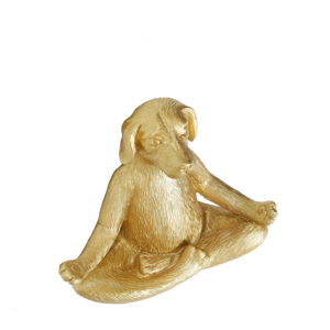 Statuetta di Cane Seduto in Poliresina, Scultura Decorativa per Casa e Ufficio, Ornamento Glamour - Product Image 4