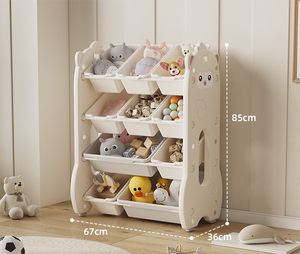 Date Enfants Alpaga Bibliothèque En Plastique Bébé Jouet Rack Voiture Maternelle Petite Étagère De Stockage pour Enfants Salle De Jeux - Product Image 3