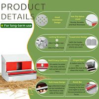 Las mejores almohadillas para nidos de gallinas para puesta de huevos en el patio trasero, caja deslizable para gallinas ponedoras