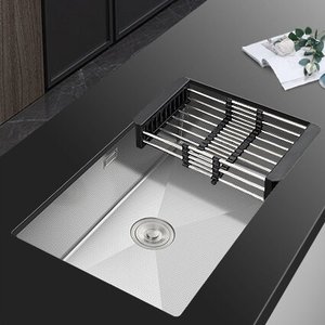 Évier de cuisine à cuve unique grande taille, bac à légumes en acier inoxydable 304, évier multifonctionnel pour la vaisselle - Product Image 3