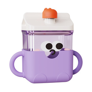 Gobelet à paille pour bébé, 300ml, en matériau PP de qualité alimentaire, pour enfants de 1 à 2 ans, avec poignée, conception anti-chute - Product Image 2