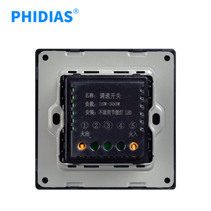 Phidias EU tiêu chuẩn chuyển đổi điều khiển cho <span class=keywords><strong>fan</strong></span> hâm mộ và ánh sáng thép không gỉ 15-300 Wát treo tường chuyển đổi <span class=keywords><strong>dimmer</strong></span> - Product Image 3