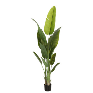 Yüksek simülasyon kapalı açık dekor 120cm 180cm 240cm büyük tropikal muz yapay plastik kuş cennet bitki ağacı - Product Image 1