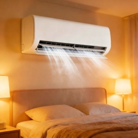 Climatiseur mural à inverter à refroidissement unique de 18 000 BTU, économe en énergie, déshumidificateur, télécommande, pour usage domestique et hôtelier