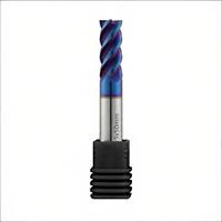 Fraise à queue en carbure de tungstène avec revêtement nano bleu 2mm-12mm pour routeur CNC |   Micro-grain à 2 rainures