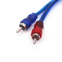 Câble audio RCA en PVC bleu transparent tressé en cuivre pur de 5 mètres, vente en gros d'usine, prise en charge 1080p pour les améliorations de systèmes audio