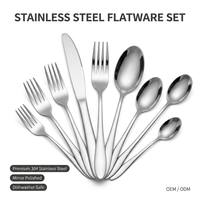 Ensemble de 4 fourchettes à dîner en acier inoxydable, style minimaliste moderne, poli à la main, robuste, compatible lave-vaisselle, style occidental, pour mariage