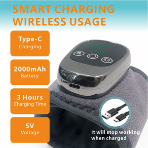 ONEYAYA LED terapi tanpa kabel pemijat tangan kompres panas bungkus getaran untuk pergelangan tangan siku pinggul sabuk pijat panas - Product Image 6