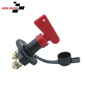 Interrupteur de coupure de courant double pôle Auso-Racing 12V 24V pour modification automobile avec poignée rouge - Product Image 4