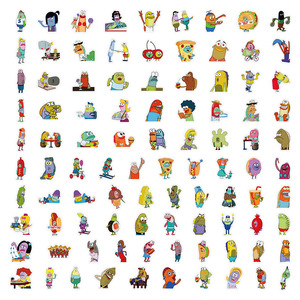 50 Pegatinas de Anime en Oferta, Resistentes al Agua, para Decoración de Patinetas, Equipaje, Portátiles, Lindas Pegatinas de Dibujos Animados de Los Simpson - Product Image 1