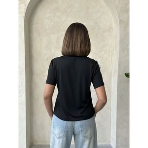 Camiseta Topshow Black Shepherd cosida al por mayor para hombre, 100% algodón, cuello redondo, manga corta, ropa casual para pedidos al por mayor - Product Image 5