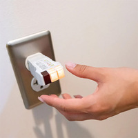 Testeur de prise de terre portable pour prises murales américaines (type B) – Testeur de prise de terre électrique blanc pour produits de mise à la terre