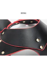 Casques de lapin rouge et noir en cuir très vendus, jouets sexuels alternatifs pour femmes avec des masques de lapin à longues oreilles pour adultes
