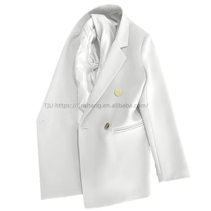 Camisa de Oficina Estilo Casual Color Caramelo Manga Larga con Botones Metálicos para Mujer a la Moda - Product Image 1