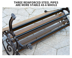 Outdoor Furniture All-weather Seating Street Outside Recycled Wood Plastic <strong>Composite</strong> <strong>Garden</strong> <strong>Bench</strong> - Product Image 4