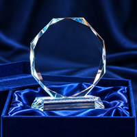 Hypercrafts Trofeo cristal award verre blanc bon marché événements sportifs Souvenirs K9 plaque de cristal trophée de récompense en verre