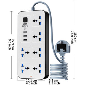 Multiprises de Gros à Fiche Britannique avec Port USB, <span class=keywords><strong>Prise</strong></span> <span class=keywords><strong>Universelle</strong></span> Internationale Haute Performance, Courant Nominal 13A, Norme UE - Product Image 5
