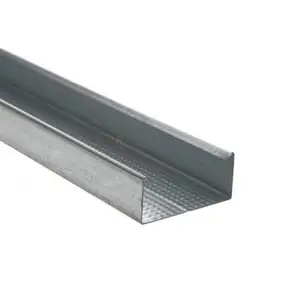 जस्ती स्टील फ्रेम प्रोफाइल Plasterboard या जिप्सम बोर्ड विभाजन के लिए धातु स्टड और ट्रैक