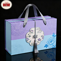 Boîte cadeau de luxe magnétique en carton de papier de couleur personnalisée avec ruban Boîte à bijoux personnalisée en forme de livre avec emballage de logo