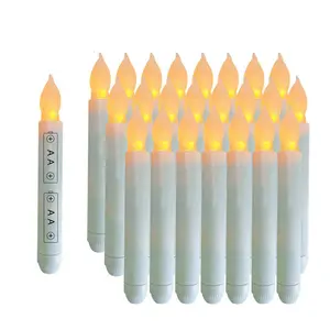 뜨거운 판매 전자 시뮬레이션 양초 디 밍이 가능한 플라스틱 무선 크리스마스 트리 장식 클립 led 촛불 조명 장식