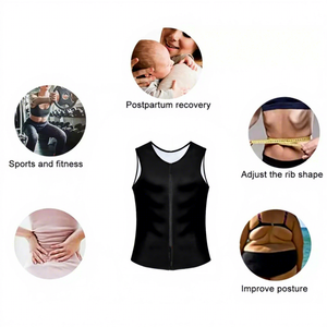 Veste de sauna <span class=keywords><strong>pour</strong></span> <span class=keywords><strong>homme</strong></span>, gilet de sudation amincissant en néoprène <span class=keywords><strong>pour</strong></span> la remise en forme, le sport et la salle de sport, vente en gros - Product Image 6