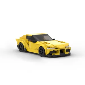 Technic MOC Yellow Building blocks Cool sports car model set toys compatible with small particle toy components family gifts