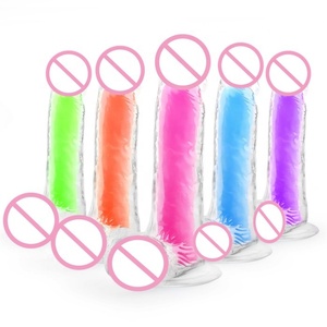 Vibrador <span class=keywords><strong>Dildo</strong></span> Colorido de Silicone Macio à Prova d'Água para Mulheres, Brinquedo Sexual Adulto - Product Image 1