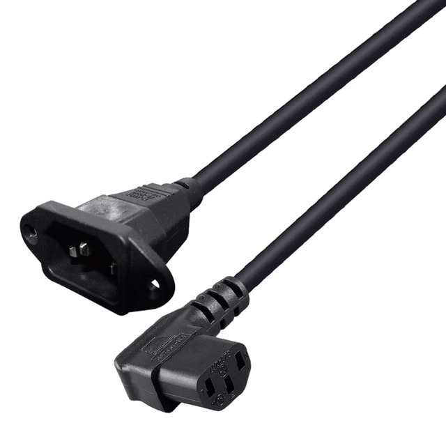 C13 to C14 Power Cable With Fixing Hole 10A250V Pure-copper PDU IEC Power Connect Cord for Supply Electric Cord 10A250V