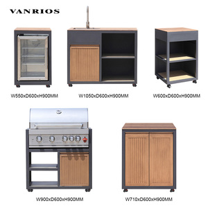Módulos <span class=keywords><strong>de</strong></span> Jardín, Gabinetes para Refrigerador <span class=keywords><strong>de</strong></span> Patio, Cocina Exterior Comercial <span class=keywords><strong>de</strong></span> Aluminio Moderna con Isla para Pizza y Parrilla - Product Image 5
