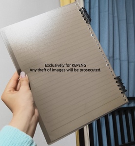 สมุดบันทึกแบบหลวมๆแบบเกลียวกันน้ำสมุดบันทึกสำหรับนักเรียน A5 20หลุมพร้อมแกนกระดาษหน้าปกหนังสือทำจาก PP สำหรับการส่งเสริมการขาย - Product Image 4