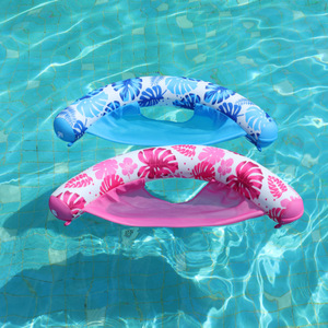 Bouée flottante semi-circulaire en forme de U avec filet, chaise longue aquatique pour adultes, jouet de loisirs pour piscine - Product Image 4