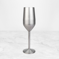 Flûte à champagne vintage givrée en acier inoxydable 304 de 220 ml avec logo personnalisé OEM ODM – Fournisseur d'usine en gros