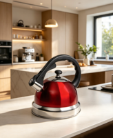 Bouilloire en acier inoxydable de qualité alimentaire pour cuisinières à gaz et à induction