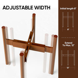 WDF Supporto Regolabile per Piante in Bambù per Uso Interno ed Esterno, Design Versatile per Esporre Piante e Fiori - Product Image 2