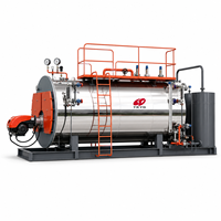 Chaudière à vapeur au gaz naturel de 12 tonnes, haute performance, 8,4 MW, automatique, pour usine d'emballage à grande échelle