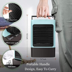 Ventilateur de climatisation portable de haute qualité, petit climatiseur de table, ventilateur rechargeable d'été, purificateur d'air, ventilateur de refroidissement par pulvérisation d'eau - Product Image 2
