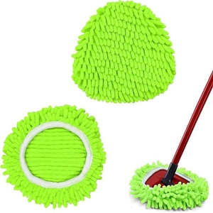 Tête de vadrouille en microfibre EasyWrin avec poteau en acier pour recharges de vadrouille rotative poignée de nettoyage remplaçable adaptée à <span class=keywords><strong>VileDa</strong></span> - Product Image 1