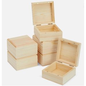Organizador de joyas de madera de pino natural para mujer para decoración del hogar para almacenamiento de regalos y baratijas - Product Image 4