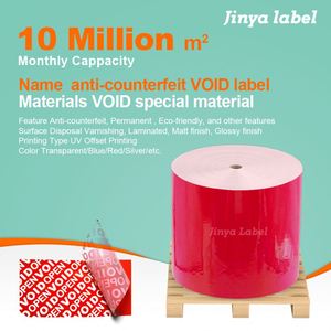 100% 전사 방지 위조 방지 보안 보증 무효 스티커/라벨/씰 (빨간색, 1 x 3.35 인치, 일련 번호 포함) - Product Image 2