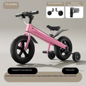 Vélo d'équilibre électrique pour enfants avec pneus larges de <span class=keywords><strong>12</strong></span> <span class=keywords><strong>pouces</strong></span>, vélo électrique sans pédales - Product Image 1