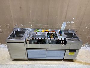 Station de bar professionnelle en acier inoxydable, neuve, personnalisable, fabriquée sur mesure, comptoir de bar, <span class=keywords><strong>prix</strong></span> complet - Product Image 3