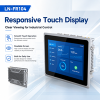 Computadora con Pantalla Táctil de 10.4 Pulgadas Sin Ventilador, CPU J6412 N100 I3-4005U, Doble LAN, COM, USB, HD, HMI, Panel de Control Industrial