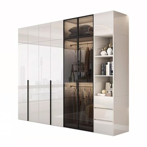 Organizador de armario de dormitorio personalizado de estilo moderno, duradero, con cajones empotrados, puerta de MDF. - Product Image 3