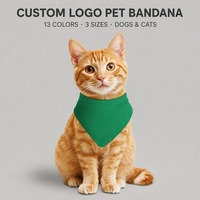 Effenkleurige vrijetijdshondentuig met print, geheel van polyester, speekselhanddoek, kattenhalsdoek, driehoekige tuig, groothandel halsband
