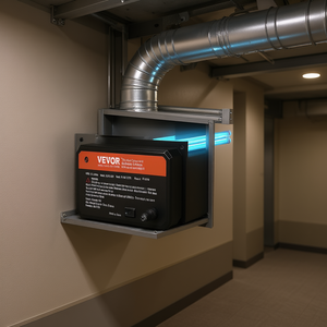 Purificateur d'air UV Vevor à installer dans les conduits, 36W, 16 pouces, pour systèmes de climatisation, mini-installation, ionique électrique, pour hôtels et camping-cars - Product Image 2