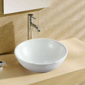 Lavabo Redondo de Cerámica para Montar en Mesa, con Grifo Individual, Diseño Elegante, Hecho en China - Product Image 4