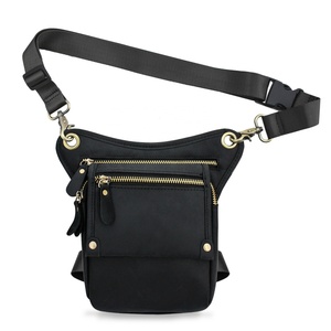 Riñonera Deportiva Vintage de Cuero Genuino Personalizada de Fábrica Boshiho para Senderismo, Bolsa de Pierna, Bolsa de Cintura - Product Image 1