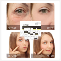 2026 Tiktok Amz NOUVEAU Kit de soin de la peau anti-âge hydratant naturel de luxe à base de mucine d'escargot en 6 pièces pour peaux sèches, coffret cadeau