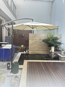 Sombrilla de Playa y Jardín Plegable y Reclinable Ajustable de 2.7m, Moderna, para Exteriores, con Tela de Poliéster de 170g, Estructura de Acero <span class=keywords><strong>Beautyhouse</strong></span> - Product Image 5